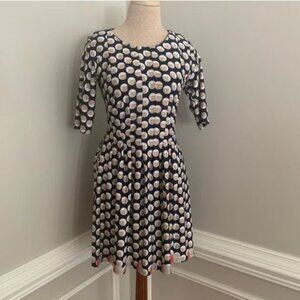 Shelby & Palmer Circle Print Fit & Flare Dress Size Small